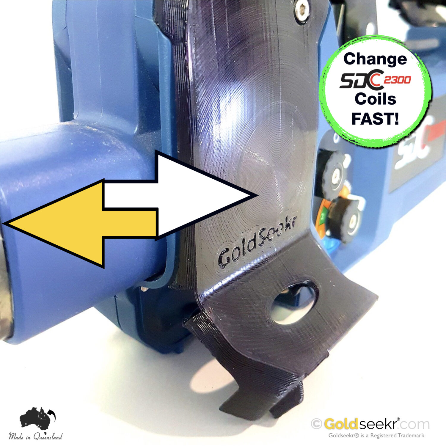 Easy Access Coil Plug Panel For Minelab SDC2300 Gold Extreme Upgrade