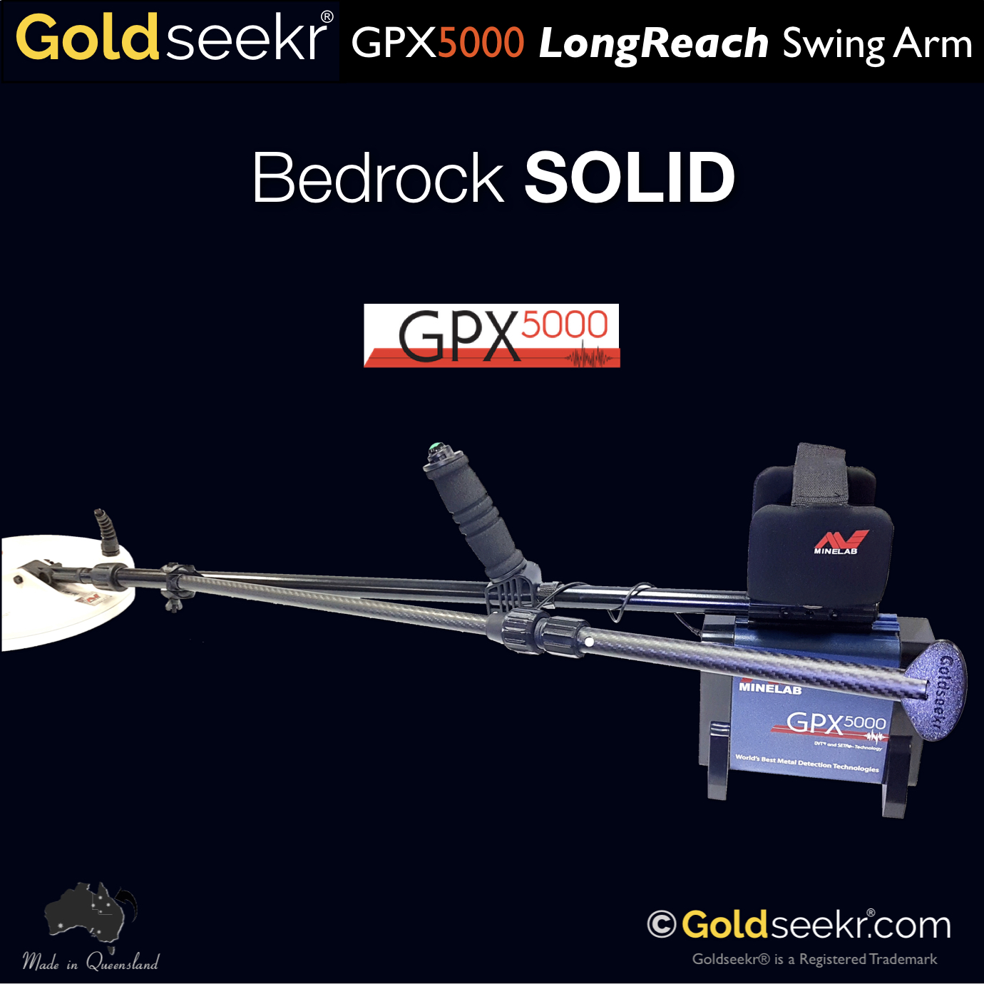 LongReach Telescopic Swing Arm – for Minelab GPX5000
