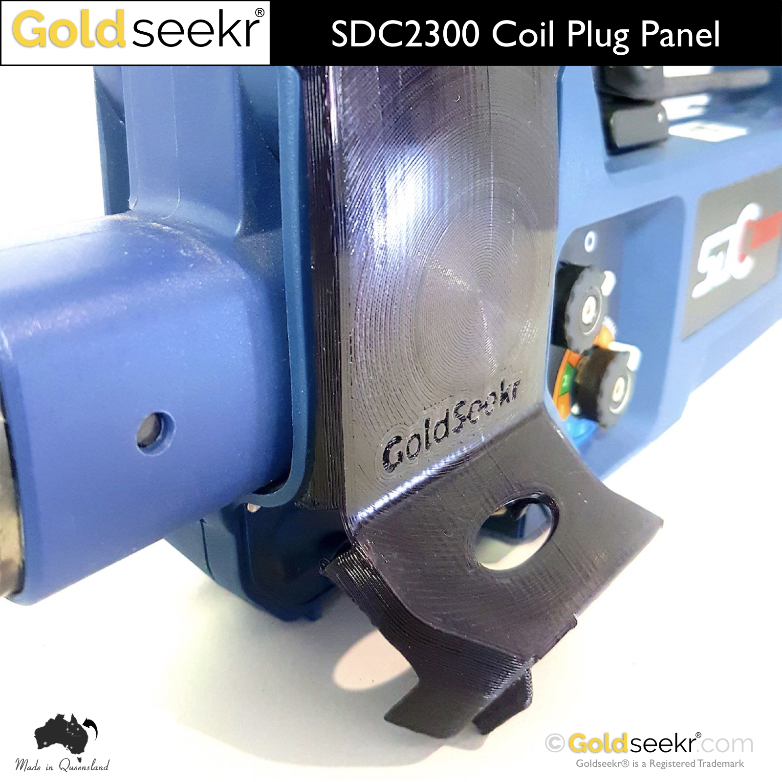 Easy-Access Coil Plug Panel – for Minelab SDC2300 Gold Extreme upgrade