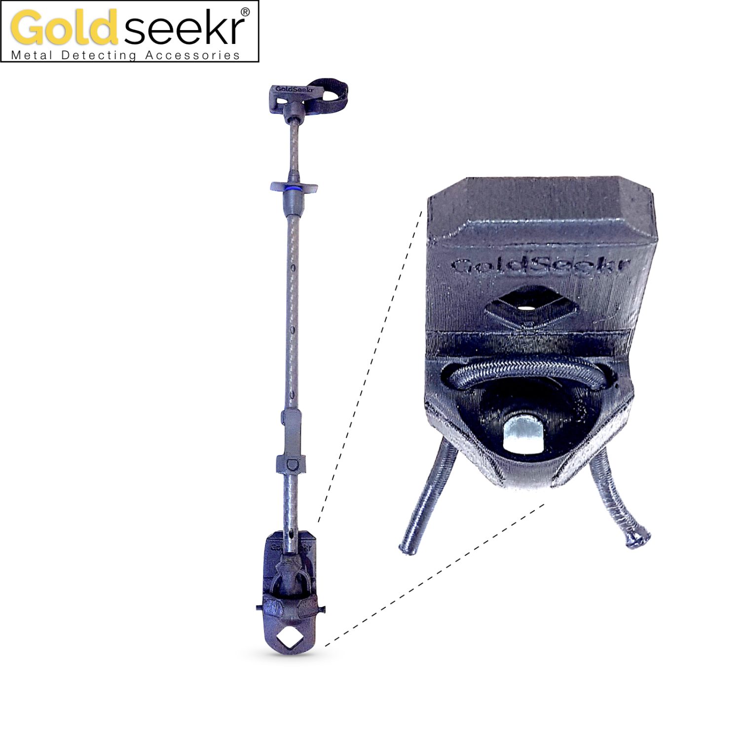 Adjustable Metal Detector Hip Stick Support » GoldSeekr