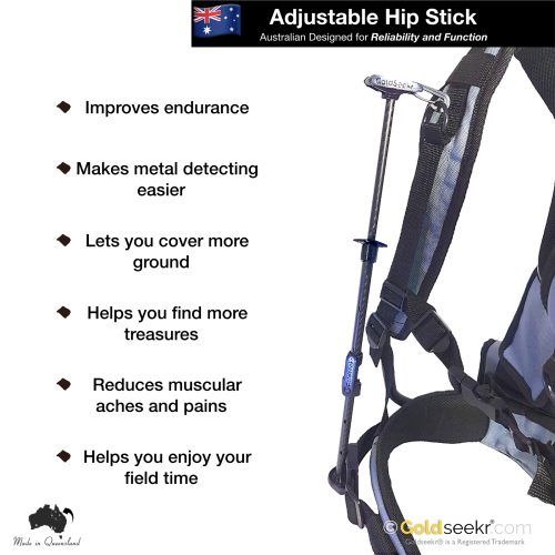 Adjustable Metal Detector Hip Stick Support