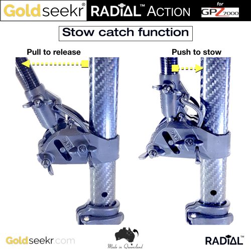Goldseekr RADiAL-Action Minelab Guide Arm GA 10 Bolt-on SQUIGGLE Accessory UpGrade for GPZ7000