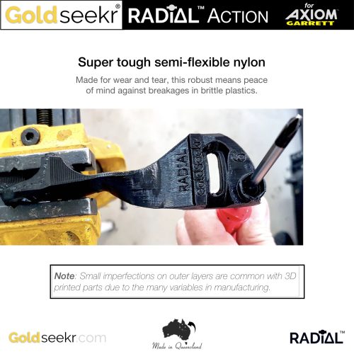 Goldseekr RADiAL-Action Minelab Guide Arm GA 10 Bolt-on SQUIGGLE Accessory UpGrade for Garrett AXIOM