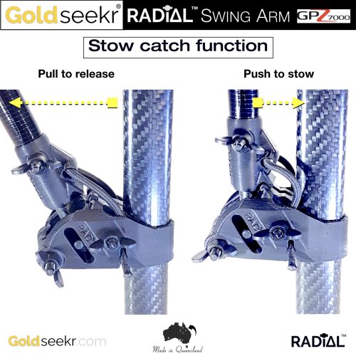 Goldseekr-RADiAL Action Telescopic Carbon Fibre Swing Arm for Minelab GPZ7000