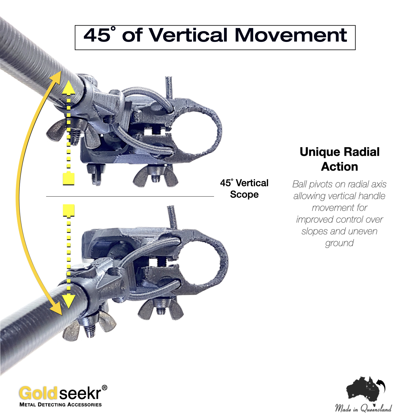 Goldseekr Bolt-on RADiAL-Action Minelab Guide Arm UpGrade for SDC2300 Goldseekr Bolt-on RADiAL-Action Minelab Guide Arm UpGrade for SDC2300 - Image 9