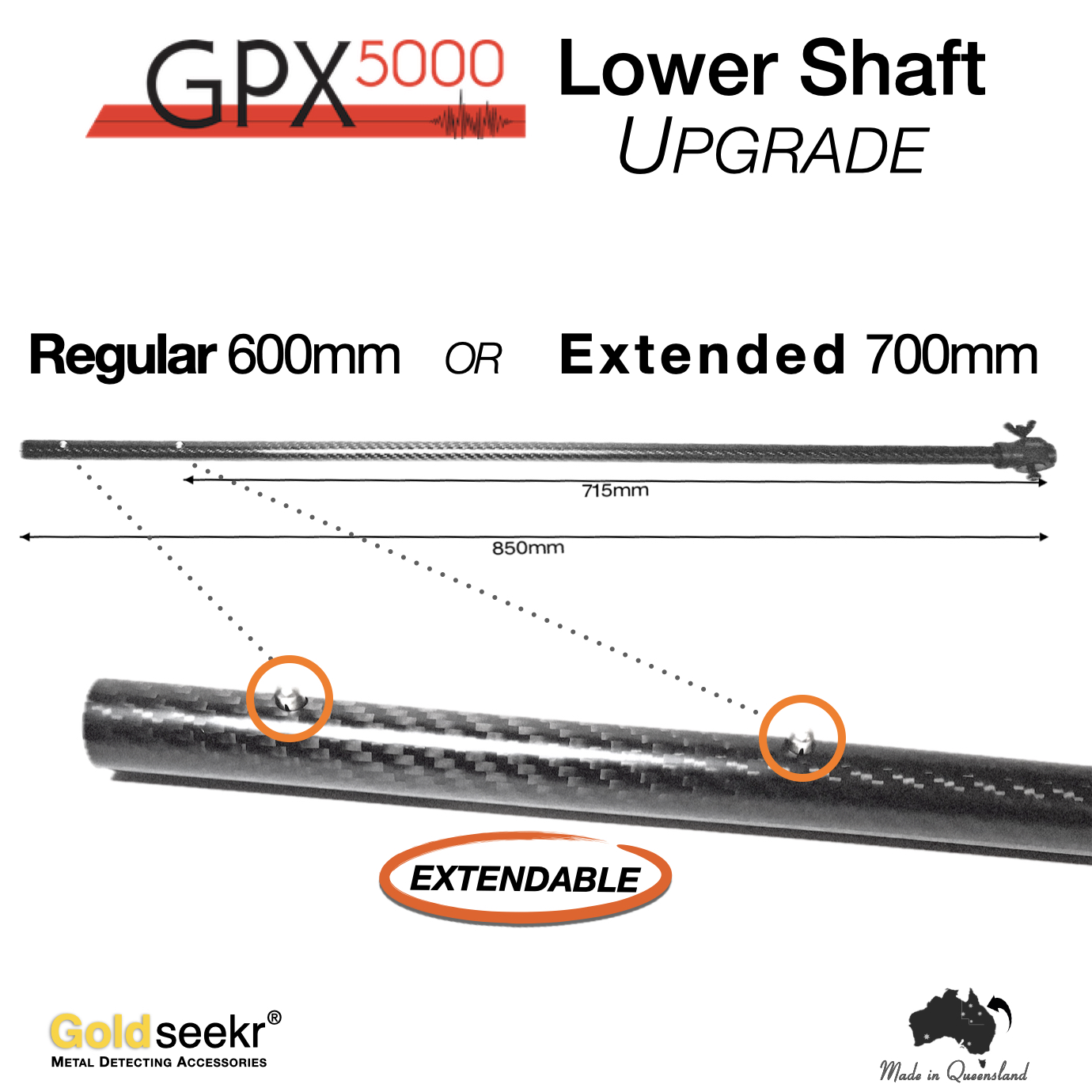 Minelab GPX5000 Lower Shaft Carbon Fibre Upgrade Minelab GPX5000 Lower Shaft Carbon Fibre Upgrade - Image 7