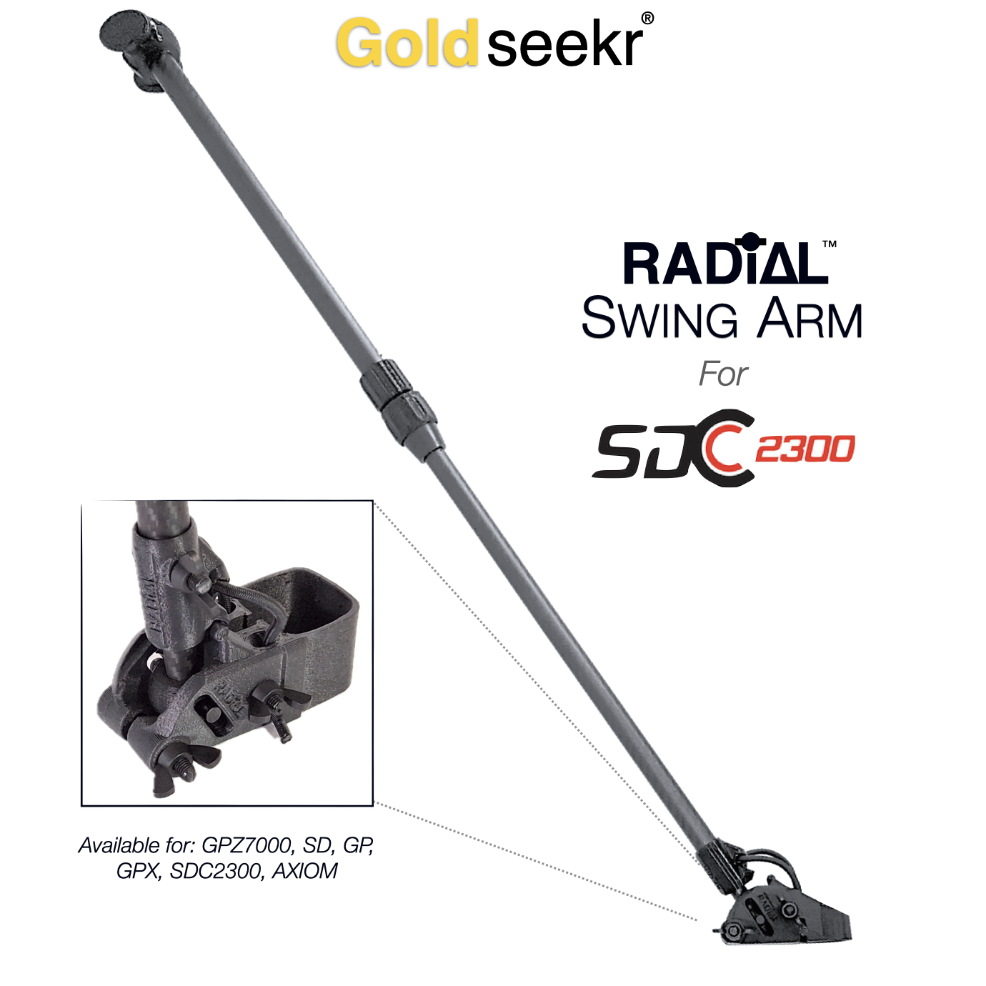 Goldseekr RADiAL Action Telescopic Carbon Fibre Swing Arm for Minelab SDC2300 Goldseekr RADiAL Action Telescopic Carbon Fibre Swing Arm for Minelab SDC2300 - Image 12