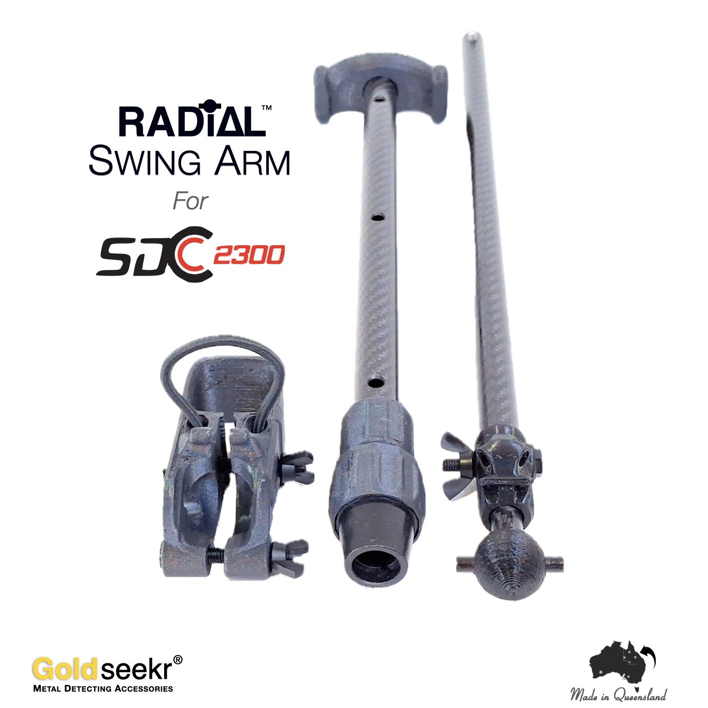 Goldseekr Bolt-on RADiAL-Action Minelab Guide Arm UpGrade for SDC2300 Goldseekr Bolt-on RADiAL-Action Minelab Guide Arm UpGrade for SDC2300