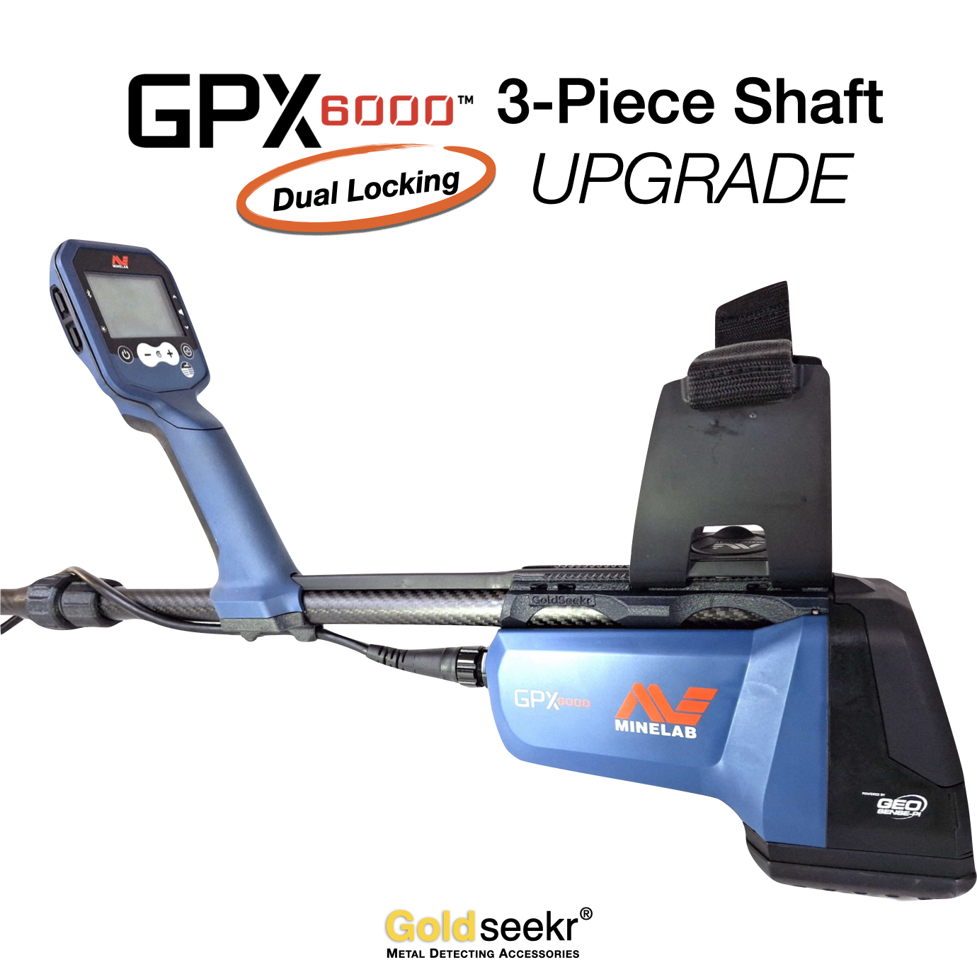 Goldseekr – 3-Piece Dual-Lock GPX6000 Shaft Upgrade Minelab GPX6000 Shaft Upgrade