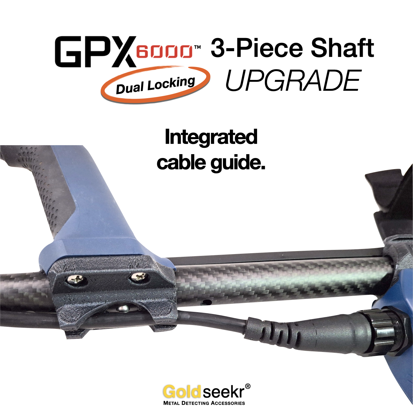 Goldseekr – 3-Piece Dual-Lock GPX6000 Shaft Upgrade Minelab GPX6000 Shaft Upgrade